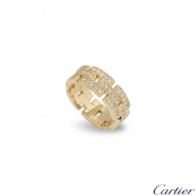 Cartier?Yellow Gold Diamond Set Maillon Panthere Ring B4127100